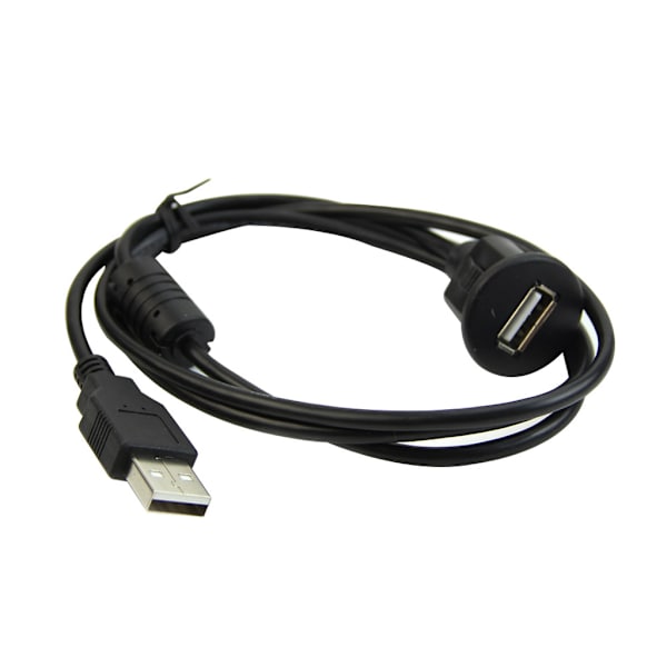 Fordon Bil Center Console Fordonsbräda Flush Mount USB 2.0 Socket Förlängningspanel Kabelsladd hane till hona Slitstark