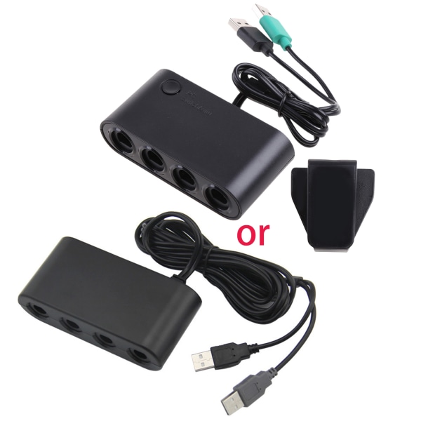 4 Ports Converter för GameCube för GC Controller, USB Adapter Plug & for Play för NS Switch för NGC/för Wii U/PC Star Fi