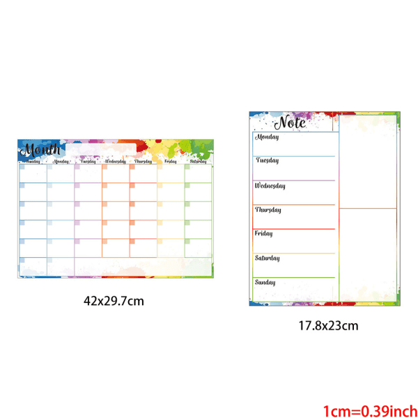 Mjuk magnetisk whiteboardtavla för kylskåps whiteboard Månads-/veckoplankalender null - 1