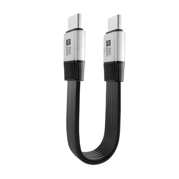 Forlengelseskabel 240W Hurtiglading USB C-kabel 80 Gbps dataoverføring støtter