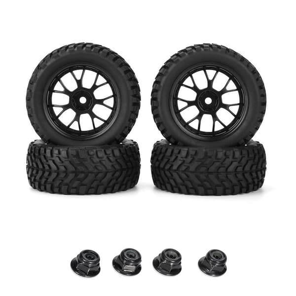 Modellbil Gummi Buggy Däck Hjul Däck för DLT016 Billeksak 1/10 Kit