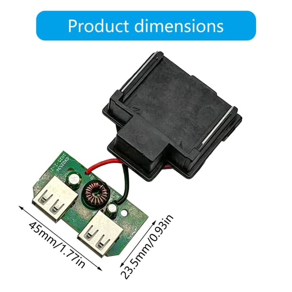 Batteriadapter for 21V nedtrappingsomformere Overutladningsbeskyttelse