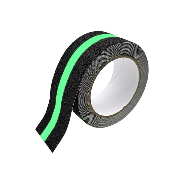 Kraftig sklisikker tape med selvlysende striper, gripetape for trapper