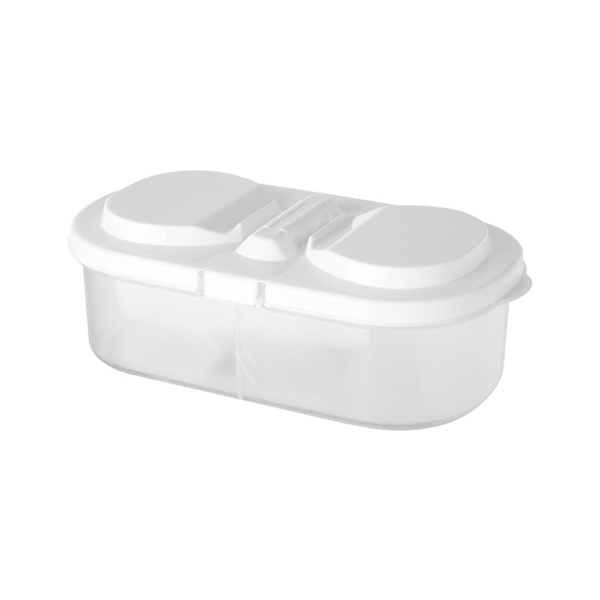2 Grid Food Container Frokost Frugt Snacks Opbevaringsboks Køleskab Crisper med L