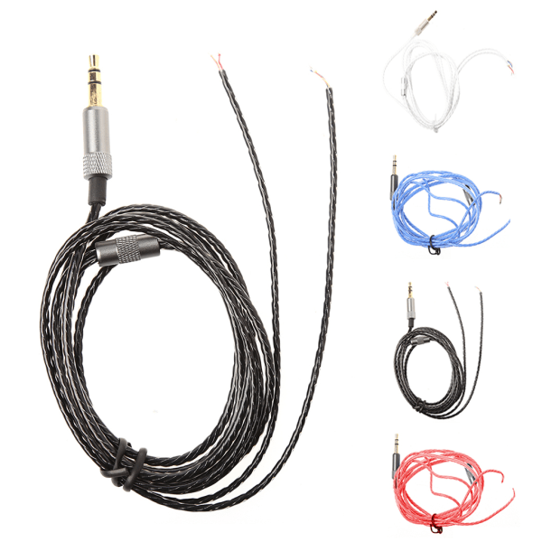 3,5 mm DIY-ljudkabel Hållbarhet Korrosionsbeständighet Underhållskablar för hörlurar Black