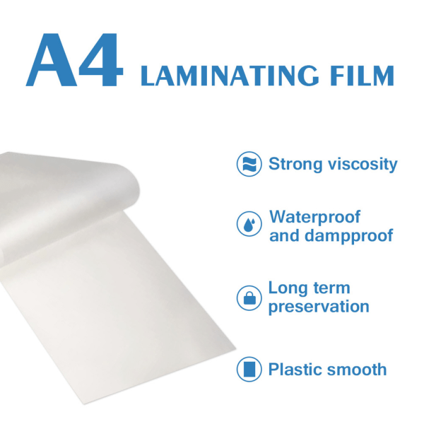 10/50/100 st A4 thermal lamineringsfilm för fotofiler Kort bildlaminering 100 sheets