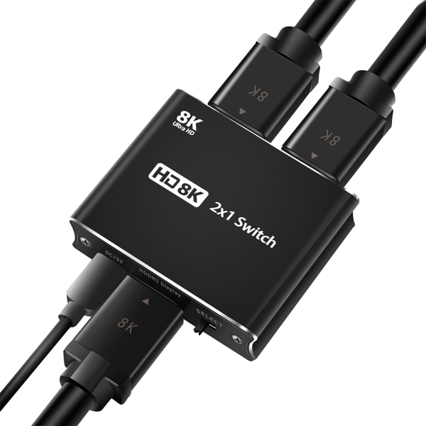 2 i 1 ut Switcher HDMI-kompatibel 2.1 Switch Splitter High-Defination Converter