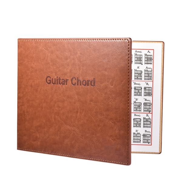 Gitarrackordsbok Diagram PU Läder 6 Strängar Pocket Gitarrackord Tabulatur