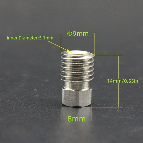 Solid sykkelslangekoblingsenhet for 5x2,2 mm slange