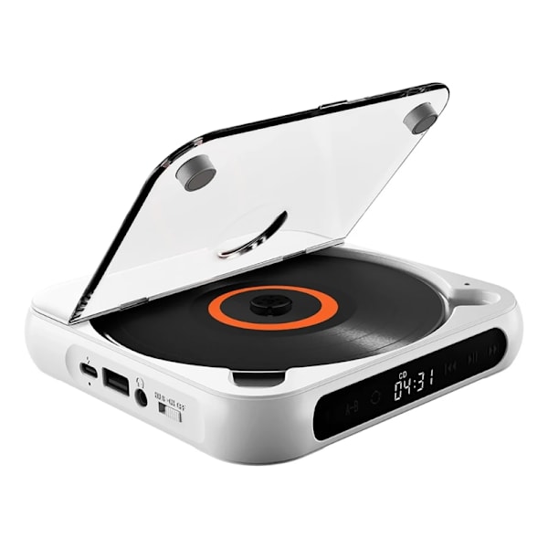 Discman Player Bærbar USB AUX Playback Walkman Player Indbygget 1200mAh genopladeligt batteri til hjemmekontoret i bilen