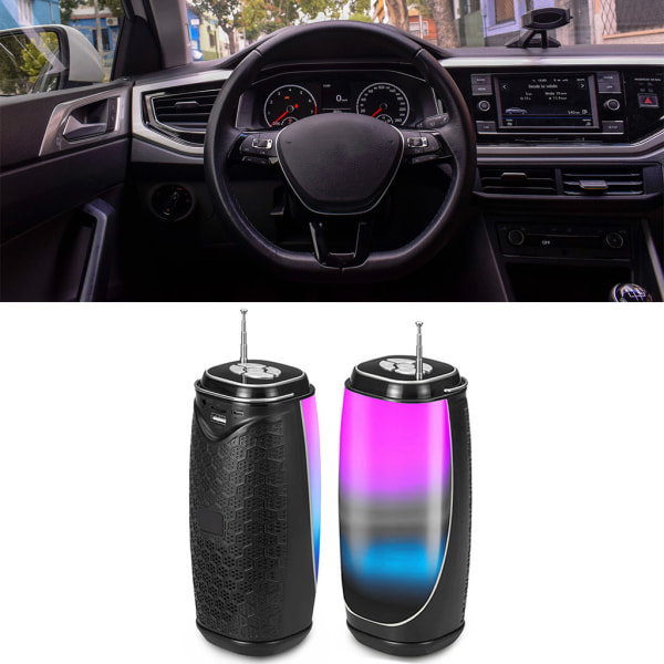 Färgglad Outdoor Mini Bluetooth-kompatibel bashögtalare Handsfree-samtal för bil