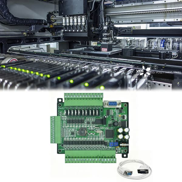 Programmerbart kontrolkort FX3U 24MT Industrielt 14DI 10DO HMIs Kommunikation