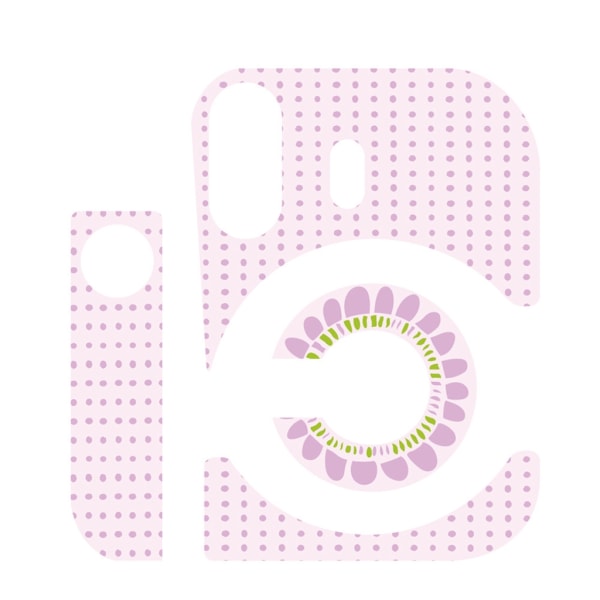 Prickade designkameradekaler Trendiga prickklistermärken Roliga och moderiktiga dekaler Lägg till stil på dina foton som passar till Mini12 Pink