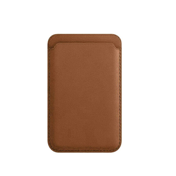 Bærbar magnetisk korthylse for etui Baksiden av telefonen Kredittkortholderlommebok Brown