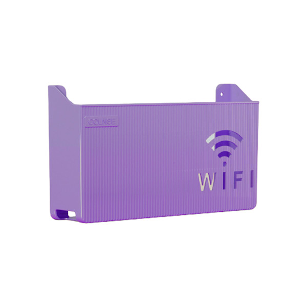 Väggmonterad Wifi Router Förvaringsbox Kabel Power Plus Wire Bracket Organizer
