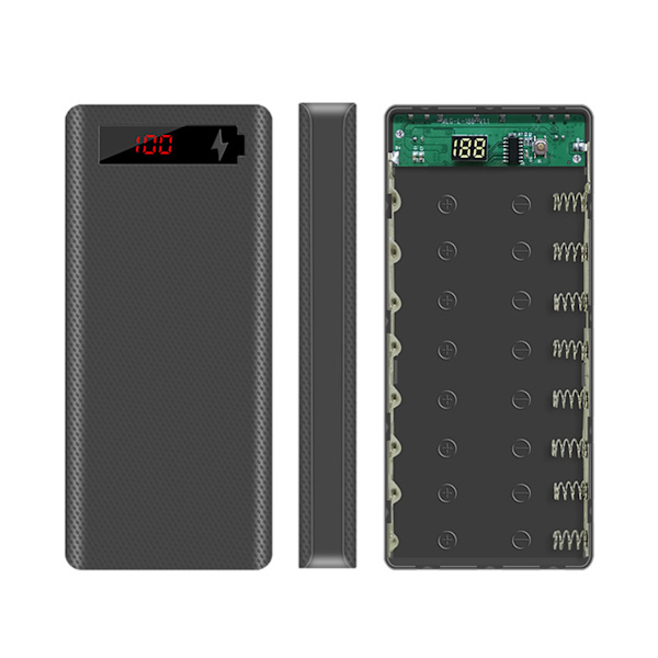 8x18650 Power Bank for Case Eksternt batterilading Oppbevaringsboks for skall for lading Telefon Bærbar Lader Batteri fo
