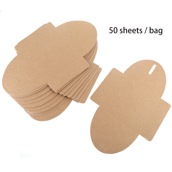50 st unika hjärtkuvert Kraftpappersskivor ärmar CD-papper för case 13x13cm för bröllopsinbjudningar DIY-konstpost