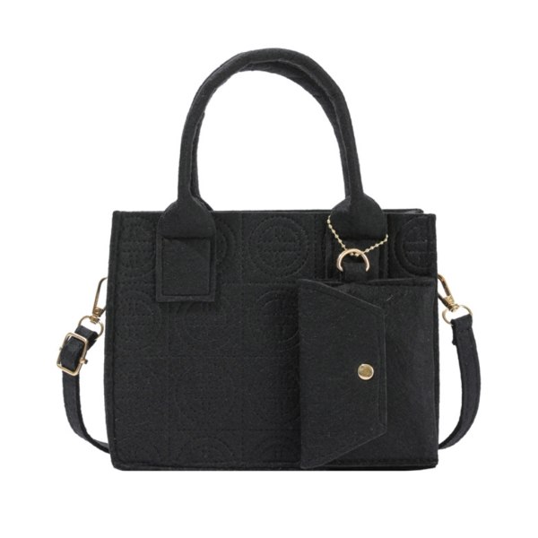 Crossbody Bag Käsilaukku Messenger-tyylinen olkalaukku naisten työtreffeille Black