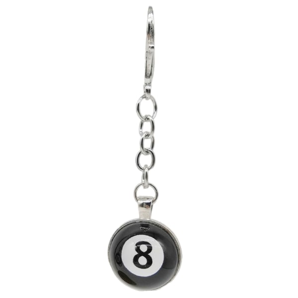 Mote Kreativitet Biljard Pool Nøkkelring Bord Ball Nøkkelring Lucky Black NO.8