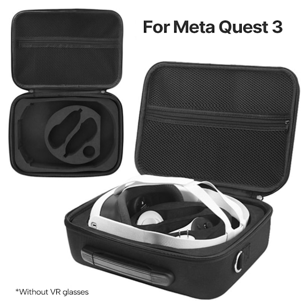 Säilytyslaukku MetaQuest 3 VR-hihnalle, kantolaukku, kuulokkeiden säilytyslaatikko