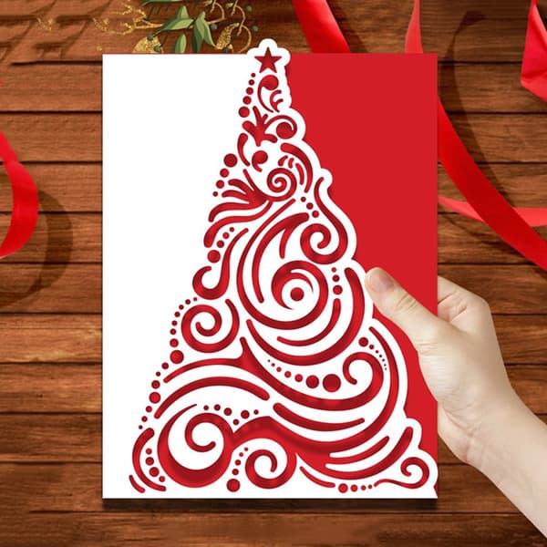 Juletræs Præge Dies til Julekortfremstilling DIY Scrapbooking
