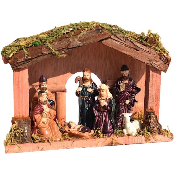 Christmas Nativity Scene Set harts födelse staty prydnad för religiösa dekorationer