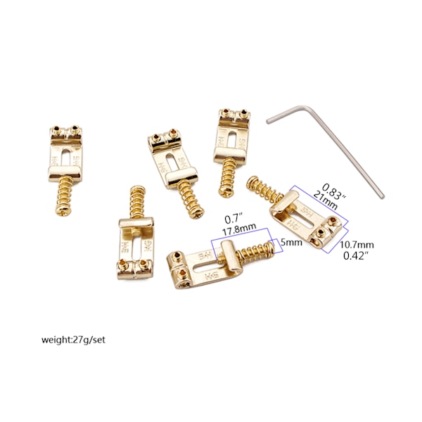 6 st gitarrstallsadel för Fender Strat Telecaster gitarrersättningsdelar