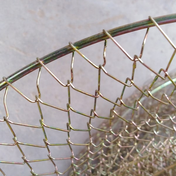 Bærbar fiskekurv bur sammenklappelig trådfiskekurve til levende fisk 33cm