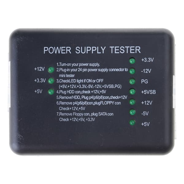 Datamaskin PC Strømforsyning Tester LED 20/24 Pin for HDD Tester
