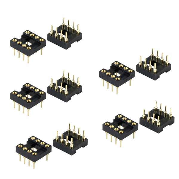 DIP8 IC-sockel testsockel med ESD-skydd för elektroniska komponenter