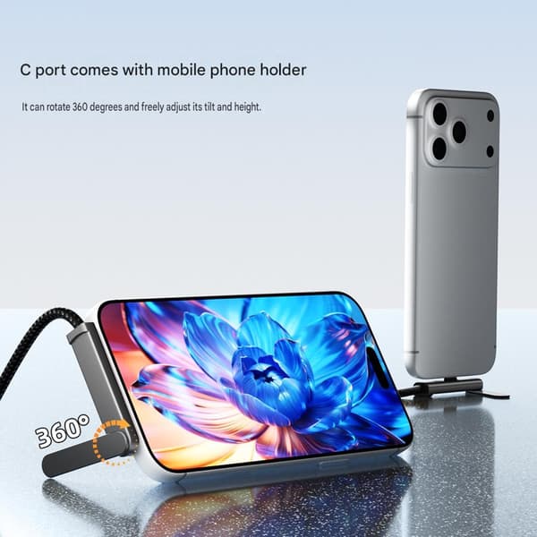 DisplayPort-kabel för USB C-enheter med vikbart stativ, typ C-videokabel