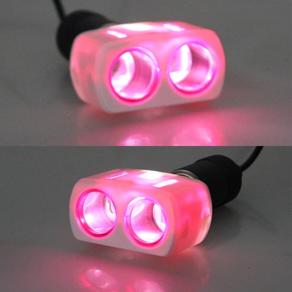 Billader for bilmontering 1 til 2 med LED for 12-24V lastebil