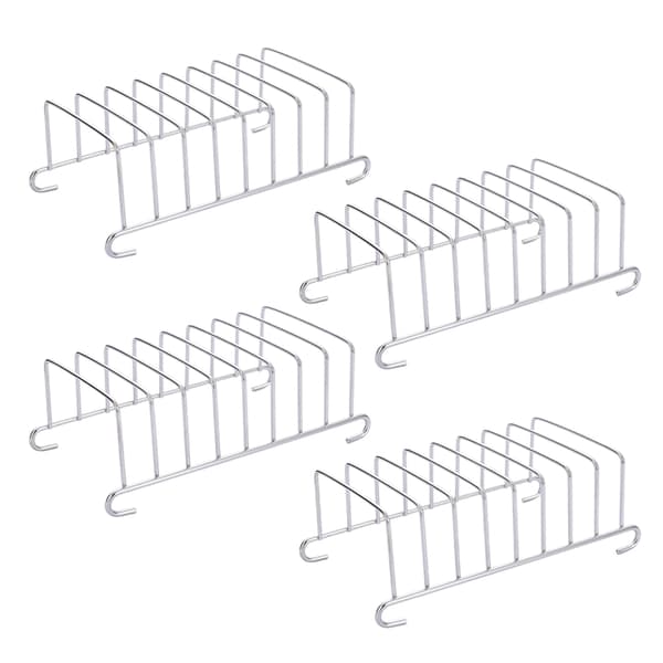 4-pack brödställ i stål för airfryers, ugnar och grillning