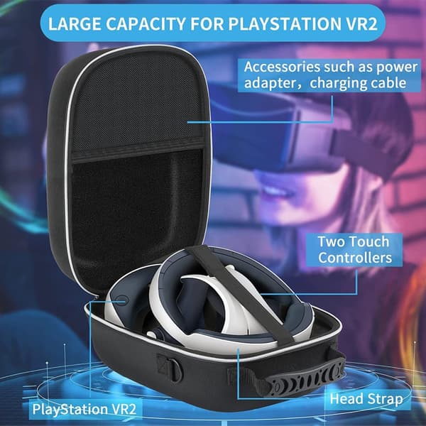 Stötsäkra väskor för PS VR2 Headset Väska Anti-Scratch Fodral Skyddsbox