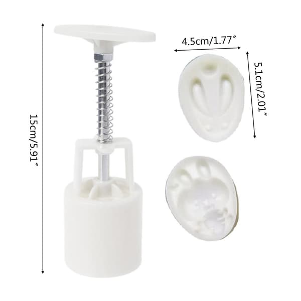 50g Dessertform i plastikmateriale, søde kaninformede stempler, månekageforme