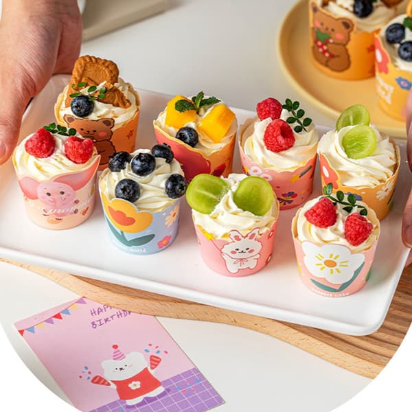 50 Stykker Robust Muffinspapirkopper Dekorasjon for Festlige Sammenkomster