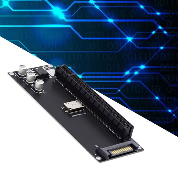 Moderkort SFF-8611 8612 NVMe M.2 SSD till PCIe 4.0 X16 Adaptrar Expansionskort PCIe X4 RisersCard Extern grafik