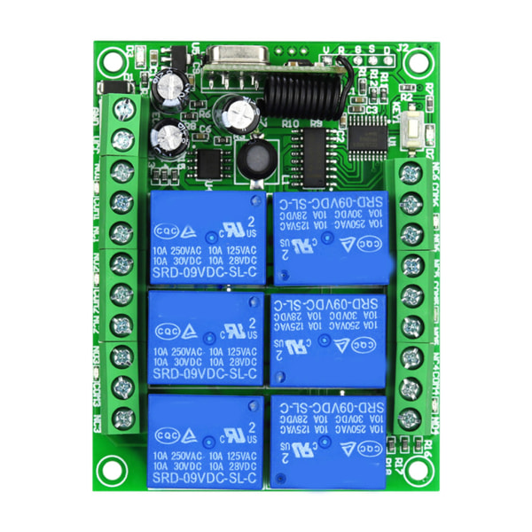 för DC 12v 6ch 6ch Rf 315/433mhz Wireless Remote Control Switch System, 2000m långdistans, sändare + mottagare null - 315mhz