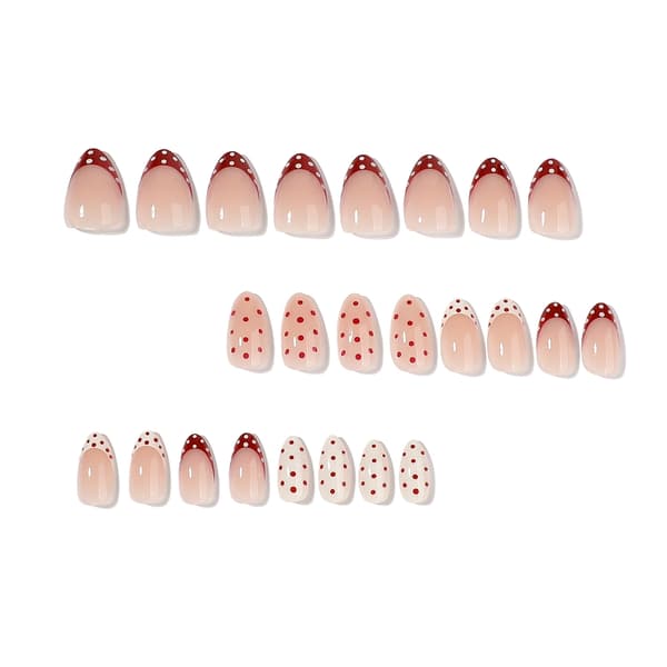 Press On Manicure Multi Size Short Almond Party Style Design