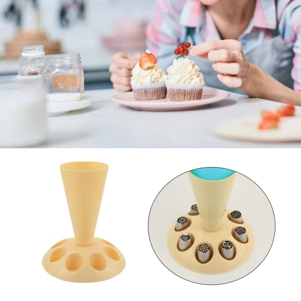 Spritspåshållare Plast Blomma Mun Implantationsram Kök Bakeware Verktyg Bakning Tillbehör