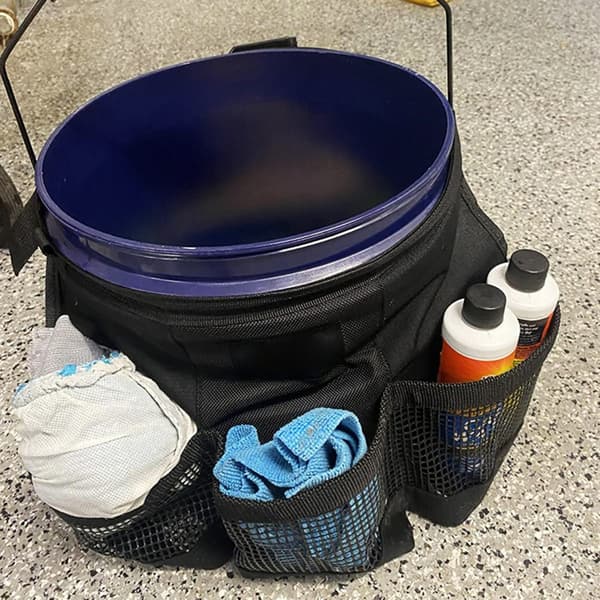 Opbevaringstaske til haveredskaber Spandorganizer med lommer til 3,5 til 5 gallon spande