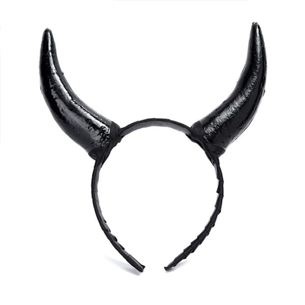 Gotisk horn hodeplagg Oksehorn pannebånd Halloween fest kostyme tilbehør
