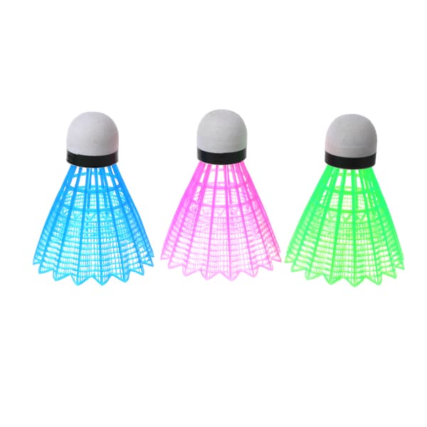 3 st/set Utomhus LED Badminton Airshuttle Plastbollar Vindbollar