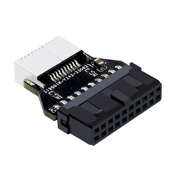 Frontpanel USB Type C 20-stiftsadapter 90 grader för moderkortsintegration