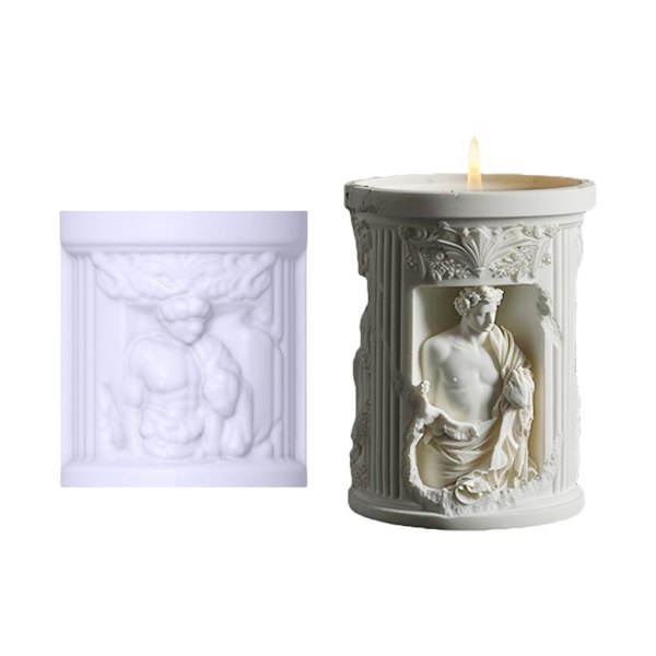 Kunststatue Silikoneforme til Epoxy Resin Blomstervase Penholder Organizer