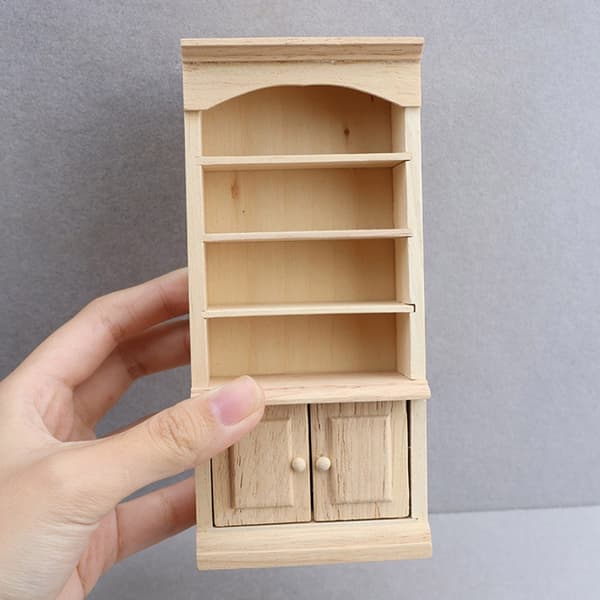 1/12 Miniature Bogreol Umalet Model Figur Til Dukkehus Scene Display