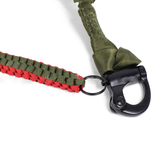 Inntrekkbar sikkerhetsstropp Lanyard Elastisk slyngestropp for utendørs jakt Khaki