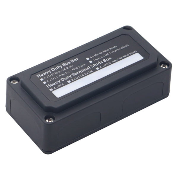 Modulært design batteriterminalblokk Vanntett DC48V bussstangboks med M10Post og 200A kapasitet for bilbåtbobiler