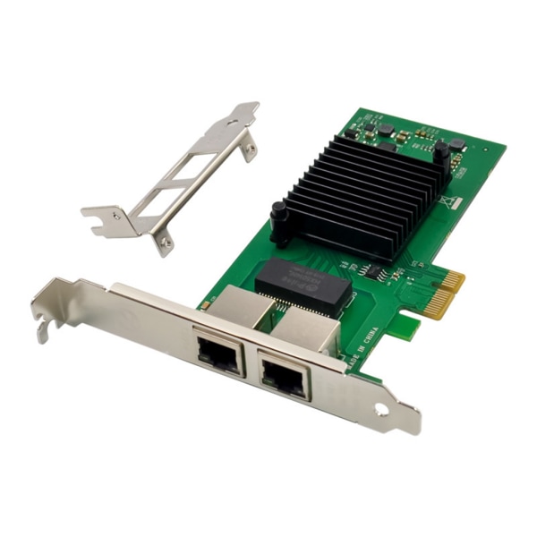 Gigabit nettverkskort PCI-E x1 NH82580 2-porters PCI for Express Network Adapter 100