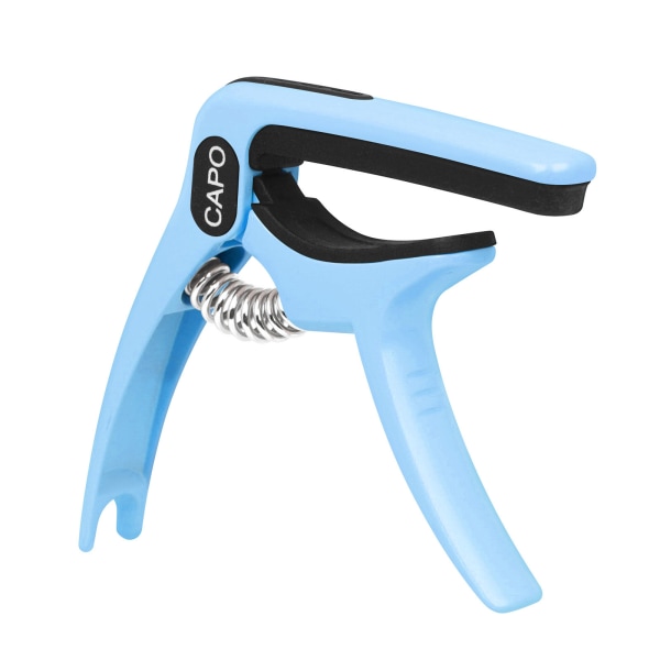 Guitar Rolling Capo Sliding Capo Adjustable Capo Plastic and Metal Steel Capo Blue